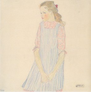 Ragazza con fiocco rosso da Egon Schiele